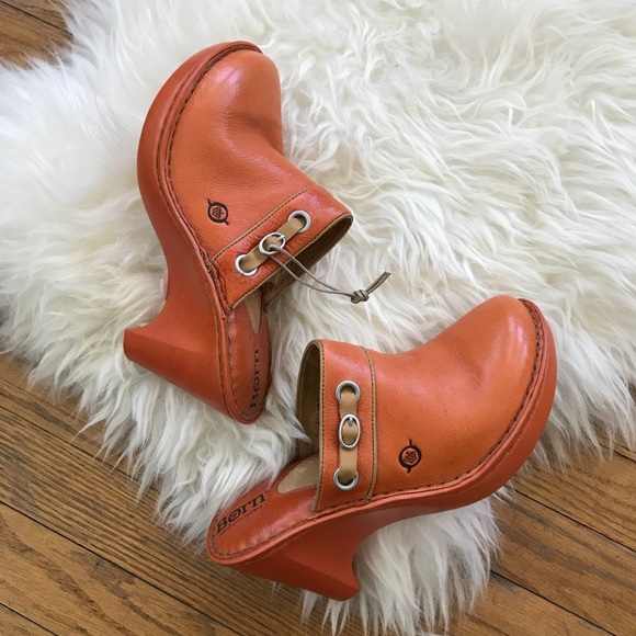 orange clogs
